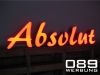 ABSOLUT in MÃ¼nchen.
Lichtreklame in LED Profil 5
