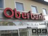 OBERBANK in MÃ¼nchen. Buchstaben beleuchtet in Profil 5 LED